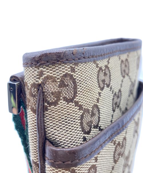 GUCCI（グッチ）GUCCI (グッチ) シェリーライン GGキャンバスショルダーバッグ ブラウンの古着・服飾アイテム