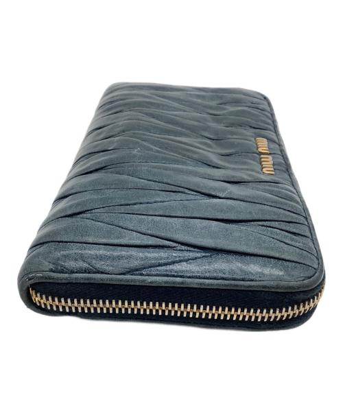 MIU MIU（ミュウミュウ）MIU MIU (ミュウミュウ) 長財布 ブルーの古着・服飾アイテム