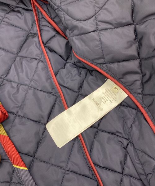 GUCCI（グッチ）GUCCI (グッチ) タイガーワッペンパイピングキルティングジャケット ネイビー サイズ:50の古着・服飾アイテム