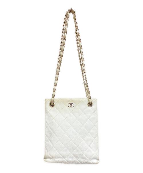 CHANEL（シャネル）CHANEL (シャネル) マトラッセ チェーンショルダーバッグ ホワイトの古着・服飾アイテム