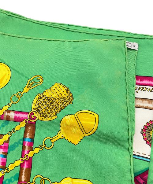 HERMES（エルメス）HERMES (エルメス) カレ90 お針小さん グリーンの古着・服飾アイテム