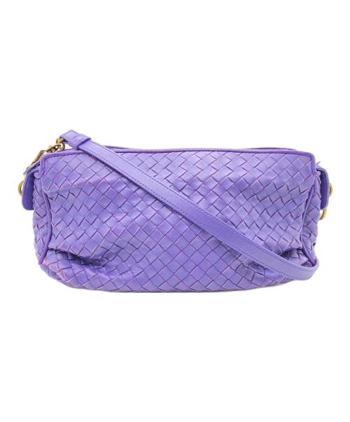 BOTTEGA VENETA（ボッテガベネタ）BOTTEGA VENETA (ボッテガベネタ) イントレチャート ショルダーバッグ パープルの古着・服飾アイテム