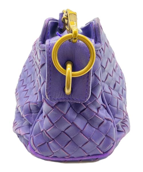 BOTTEGA VENETA（ボッテガベネタ）BOTTEGA VENETA (ボッテガベネタ) イントレチャート ショルダーバッグ パープルの古着・服飾アイテム