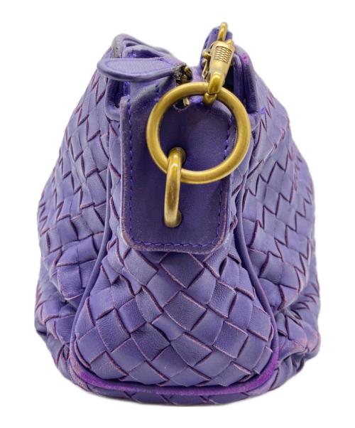 BOTTEGA VENETA（ボッテガベネタ）BOTTEGA VENETA (ボッテガベネタ) イントレチャート ショルダーバッグ パープルの古着・服飾アイテム