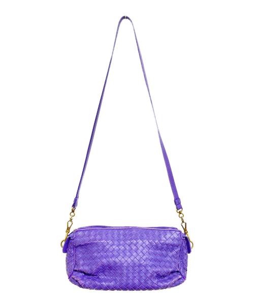 BOTTEGA VENETA（ボッテガベネタ）BOTTEGA VENETA (ボッテガベネタ) イントレチャート ショルダーバッグ パープルの古着・服飾アイテム