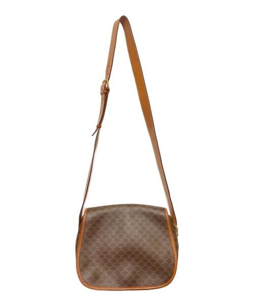 CELINE（セリーヌ）CELINE (セリーヌ) マカダム フラップショルダーバッグ ブラウンの古着・服飾アイテム