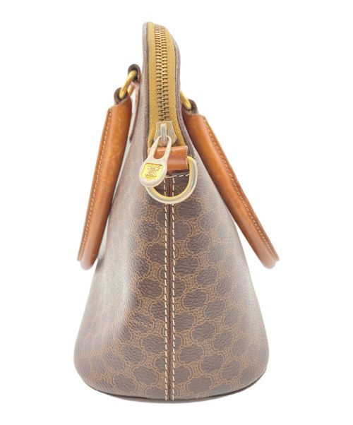 CELINE（セリーヌ）CELINE (セリーヌ) マカダム柄ボリード型ハンドバッグ ブラウンの古着・服飾アイテム