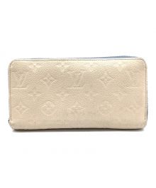 LOUIS VUITTON（ルイ ヴィトン）の古着「モノグラム アンプラント ジッピーウォレット」｜ブルー×アイボリー