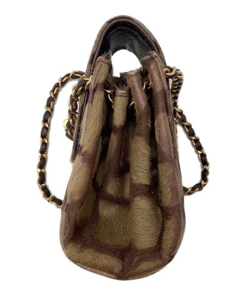 CHANEL（シャネル）CHANEL (シャネル) チェーンハンドバッグ ブラウンの古着・服飾アイテム