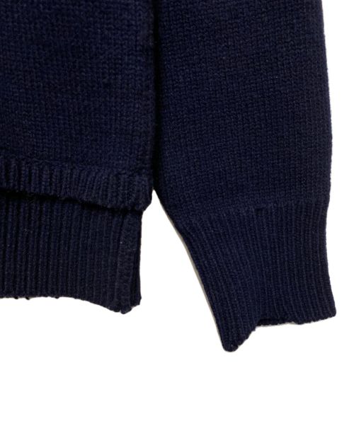 Maison Margiela（メゾンマルジェラ）Maison Margiela (メゾンマルジェラ) エルボーパッチニット ネイビー サイズ:Sの古着・服飾アイテム