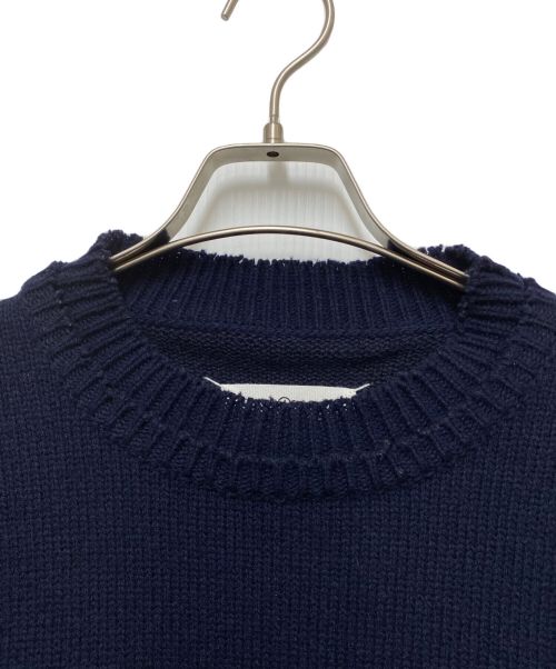 Maison Margiela（メゾンマルジェラ）Maison Margiela (メゾンマルジェラ) エルボーパッチニット ネイビー サイズ:Sの古着・服飾アイテム