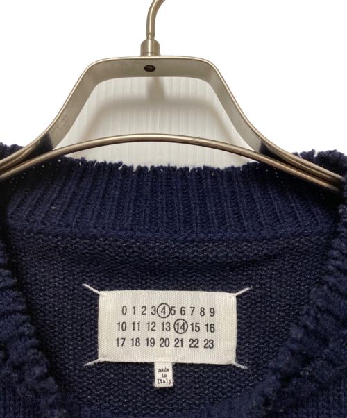 Maison Margiela（メゾンマルジェラ）Maison Margiela (メゾンマルジェラ) エルボーパッチニット ネイビー サイズ:Sの古着・服飾アイテム