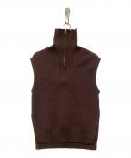 BAUM UND PFERDGARTENバウムウンドヘルガーデン）の古着「ハーフジップニット」｜ブラウン