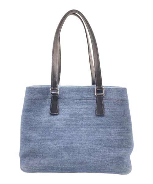 PRADA（プラダ）PRADA (プラダ) Denim+Vitello トートバッグ インディゴの古着・服飾アイテム