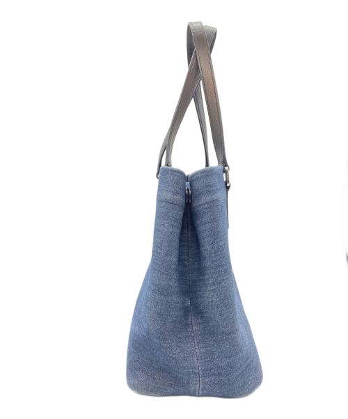 PRADA（プラダ）PRADA (プラダ) Denim+Vitello トートバッグ インディゴの古着・服飾アイテム