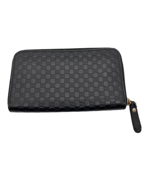 GUCCI（グッチ）GUCCI (グッチ) ラウンドファスナー財布 ブラックの古着・服飾アイテム