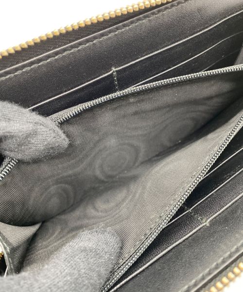 GUCCI（グッチ）GUCCI (グッチ) ラウンドファスナー財布 ブラックの古着・服飾アイテム