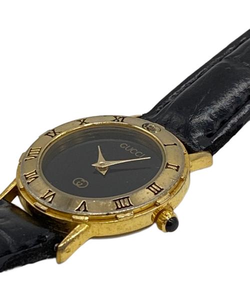 GUCCI（グッチ）GUCCI (グッチ) シェリーライン クォーツ ブラックの古着・服飾アイテム