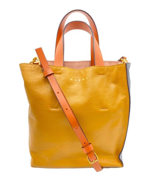 MARNI（マルニ）MARNI (マルニ) レザー製 MUSEO SOFTミニバッグ オレンジの古着・服飾アイテム