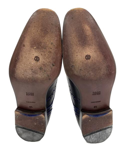 HUGO BOSS（ヒューゴ ボス）HUGO BOSS (ヒューゴ ボス) ウィングチップシューズ ブラック×ブルー サイズ:26.5の古着・服飾アイテム