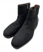 Salvatore Ferragamoサルヴァトーレ フェラガモ）の古着「サイドファスナーショートブーツ」｜ブラック