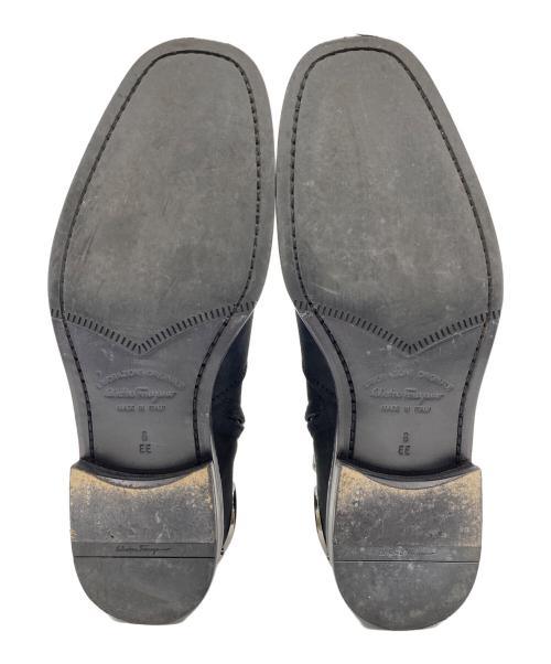 Salvatore Ferragamo（サルヴァトーレ フェラガモ）Salvatore Ferragamo (サルヴァトーレ フェラガモ) サイドファスナーショートブーツ ブラック サイズ:8EEの古着・服飾アイテム