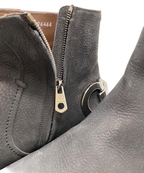 Salvatore Ferragamo（サルヴァトーレ フェラガモ）Salvatore Ferragamo (サルヴァトーレ フェラガモ) サイドファスナーショートブーツ ブラック サイズ:8EEの古着・服飾アイテム