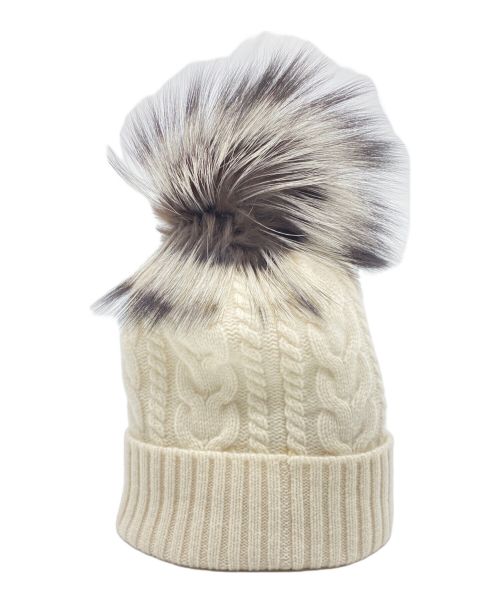 MONCLER（モンクレール）MONCLER (モンクレール) ニット帽 ホワイトの古着・服飾アイテム