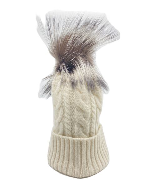 MONCLER（モンクレール）MONCLER (モンクレール) ニット帽 ホワイトの古着・服飾アイテム