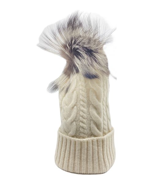 MONCLER（モンクレール）MONCLER (モンクレール) ニット帽 ホワイトの古着・服飾アイテム