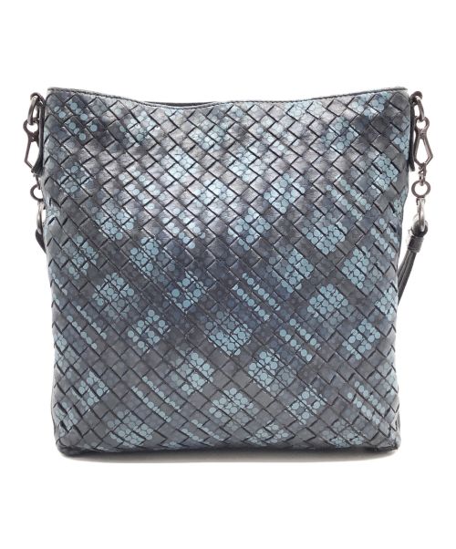 BOTTEGA VENETA（ボッテガベネタ）BOTTEGA VENETA (ボッテガベネタ) イントレチャート ショルダーバッグ ブラックの古着・服飾アイテム