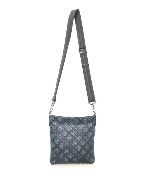 BOTTEGA VENETA（ボッテガベネタ）BOTTEGA VENETA (ボッテガベネタ) イントレチャート ショルダーバッグ ブラックの古着・服飾アイテム