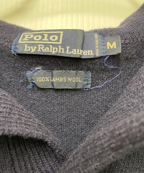 POLO RALPH LAUREN（ポロ・ラルフローレン）POLO RALPH LAUREN (ポロ・ラルフローレン) ニットポロシャツ ネイビー サイズ:Mの古着・服飾アイテム