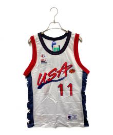 Champion（チャンピオン）の古着「USA代表ユニフォーム レプリカ MALONE」｜ホワイト
