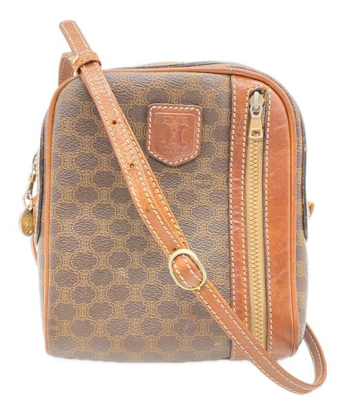 CELINE（セリーヌ）CELINE (セリーヌ) マカダム柄 ミニショルダーバッグ ブラウンの古着・服飾アイテム