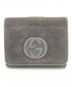 GUCCIグッチ）の古着「インターロッキングG スエードウォレット」｜ブラウン