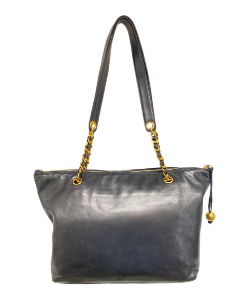 CHANEL（シャネル）CHANEL (シャネル) ココマーク キャビアスキン チェーントートバッグ ブラックの古着・服飾アイテム