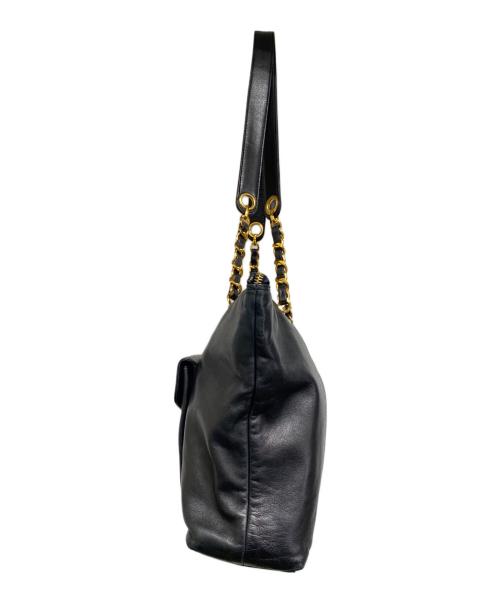 CHANEL（シャネル）CHANEL (シャネル) ココマーク キャビアスキン チェーントートバッグ ブラックの古着・服飾アイテム