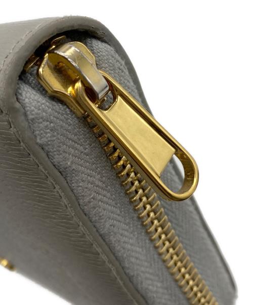 GUCCI（グッチ）GUCCI (グッチ) スクリプト ジップアラウンドウォレット グレーの古着・服飾アイテム
