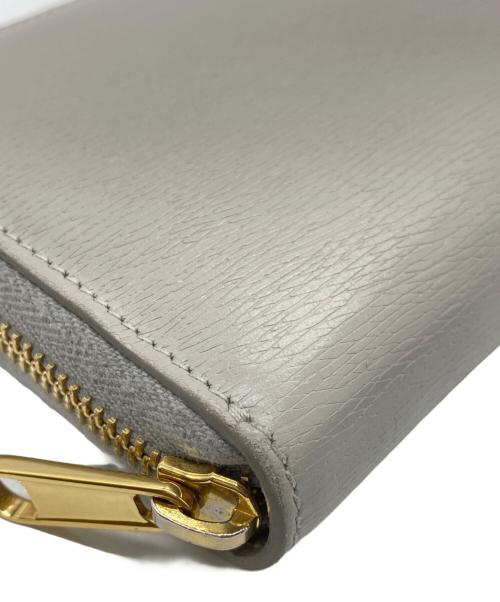 GUCCI（グッチ）GUCCI (グッチ) スクリプト ジップアラウンドウォレット グレーの古着・服飾アイテム