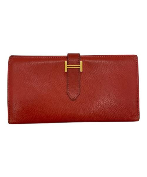 HERMES（エルメス）HERMES (エルメス) 2つ折り財布 レッドの古着・服飾アイテム