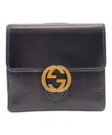 GUCCI（グッチ）の古着「インターロッキングG コンパクトウォレット」｜ブラック