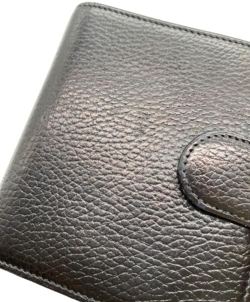 GUCCI（グッチ）GUCCI (グッチ) インターロッキングG コンパクトウォレット ブラックの古着・服飾アイテム