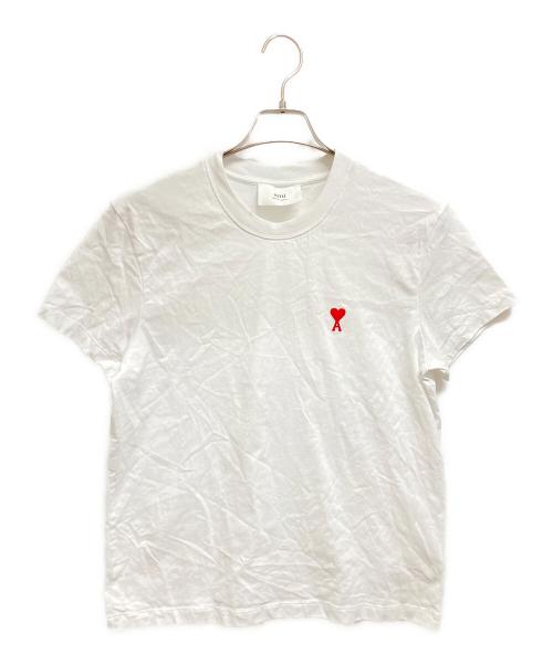 ami（アミ）ami (アミ) オーガニックコットンジャージー Ami de Coeur Tシャツ ホワイト サイズ:記載なしの古着・服飾アイテム