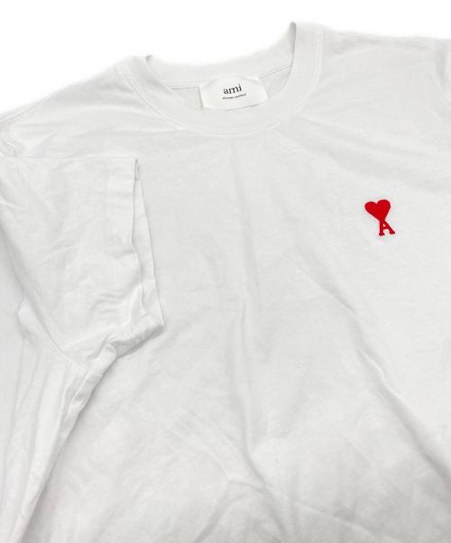 ami（アミ）ami (アミ) オーガニックコットンジャージー Ami de Coeur Tシャツ ホワイト サイズ:記載なしの古着・服飾アイテム