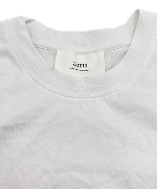 ami（アミ）ami (アミ) オーガニックコットンジャージー Ami de Coeur Tシャツ ホワイト サイズ:記載なしの古着・服飾アイテム