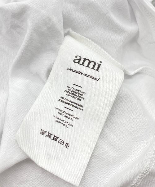 ami（アミ）ami (アミ) オーガニックコットンジャージー Ami de Coeur Tシャツ ホワイト サイズ:記載なしの古着・服飾アイテム