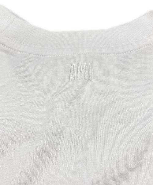 ami（アミ）ami (アミ) オーガニックコットンジャージー Ami de Coeur Tシャツ ホワイト サイズ:記載なしの古着・服飾アイテム