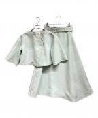 LANVIN en Bleuランバンオンブルー）の古着「ドライダブルクロスセットアップ」｜グリーン