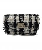 FURLAフルラ）の古着「ツイードミニショルダーバッグ」｜ホワイト×ブラック